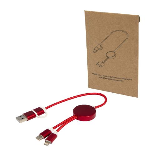 W ALASIA - Alasia 30 cm 5-in-1 Kabel aus recyceltem Kunststoff für Datenübertragung und 27W Schnellladung
