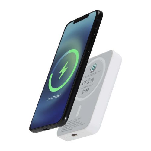 ACRAB -  15 W 5.000 mAh magnetische kabellose Powerbank mit 20 W PD aus recyceltem Kunststoff