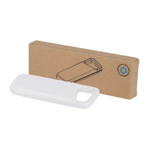 ALKES -  12 W 5.000 mAh wasserfeste Powerbank aus recyceltem Kunststoff mit Karabinerhaken