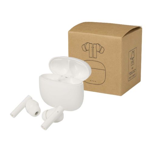 ALTERF -  True Wireless Bluetooth® Headset aus recyceltem Kunststoff mit Silikon-Ohrstöpseln