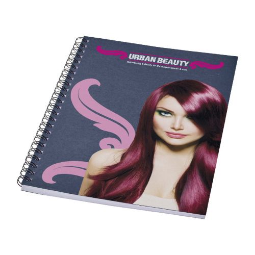 A5 - Desk-Mate®  recyceltes farbiges Notizbuch mit Spiralbindung