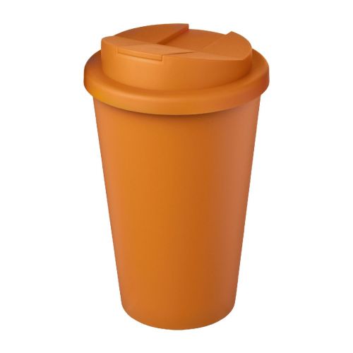 AMERICANO® -  Eco 350 ml recycelter Becher mit auslaufsicherem Deckel