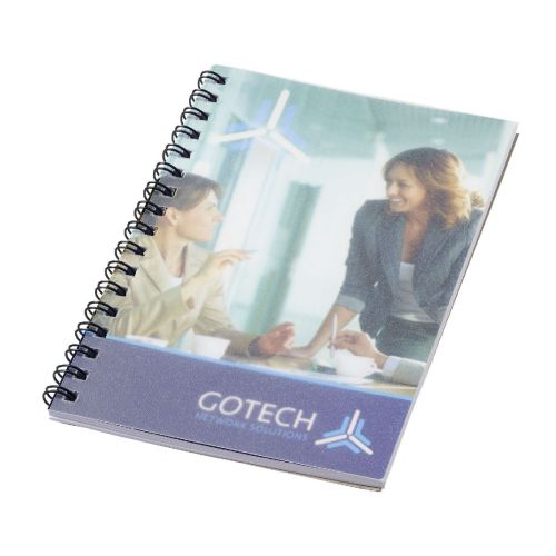 - Desk-Mate® A6 Notizbuch mit Kunststoff Cover und Spiralbindung