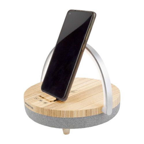 W - Prixton 10 4-in-1 Bluetooth®-Lautsprecher mit LED-Licht und kabelloser Ladestation