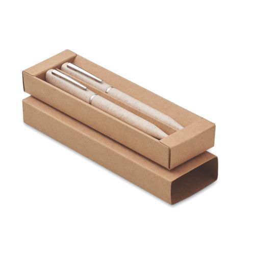 PEAT - Schreibgeräte-set stroh/abs