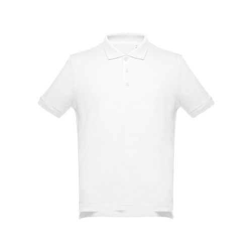 THC ADAM WH - Kurzärmeliges Poloshirt aus Baumwolle für Herren. Weiße Farbe