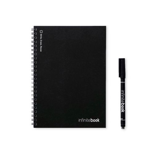 INFINITEBOOK PLAIN A5 - Infinitebook mit flexiblem Einband und 15 unlinierten Whiteboard Seiten