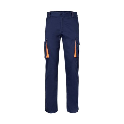 VL FIDES - Zweifarbige Stretch-Hose mit mehreren Taschen (240 g/m²), aus Baumwolle (46 %), EME (38 %) und Polyester (16 %)