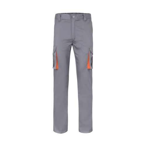 VL FIDES - Zweifarbige Stretch-Hose mit mehreren Taschen (240 g/m²), aus Baumwolle (46 %), EME (38 %) und Polyester (16 %)