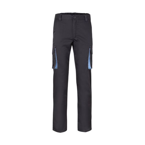 VL FIDES - Zweifarbige Stretch-Hose mit mehreren Taschen (240 g/m²), aus Baumwolle (46 %), EME (38 %) und Polyester (16 %)