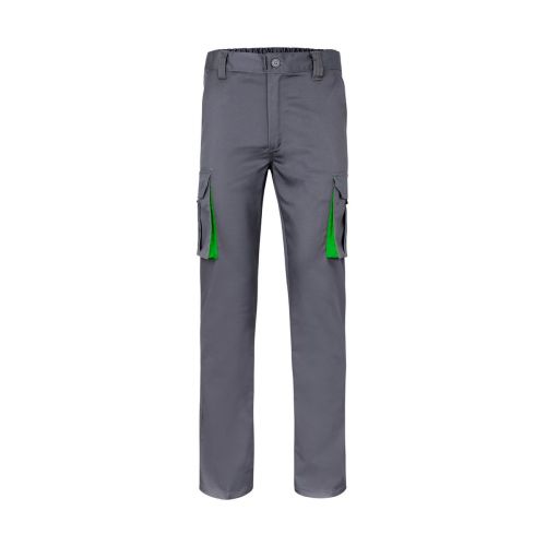 VL FIDES - Zweifarbige Stretch-Hose mit mehreren Taschen (240 g/m²), aus Baumwolle (46 %), EME (38 %) und Polyester (16 %)