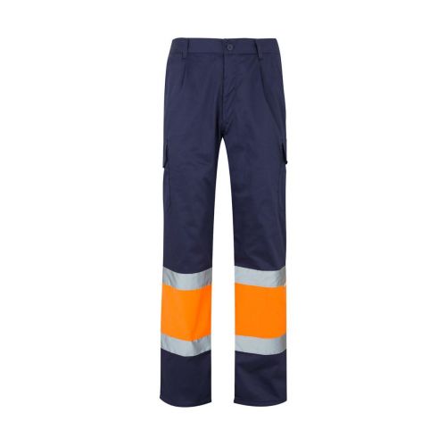 VL POSEIDON - Zweifarbige Twill-Hose mit mehreren Taschen (210 g/m²), aus Baumwolle (20%) und Polyester (80%)