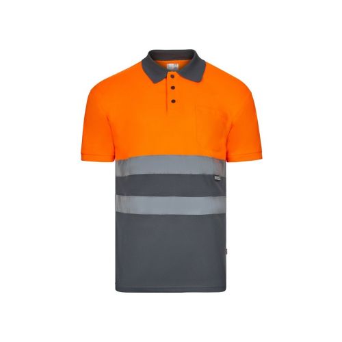 VL CUPID LARGE - Zweifarbiges Poloshirt im Bird-Eye-Design (160g/m²) mit kurzen Ärmeln, aus Polyester (100%)