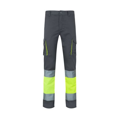 VL ZEUS - Zweifarbige Stretch-Hose mit mehreren Taschen (240 g/m²), aus Baumwolle (46 %), EME (38 %) und Polyester (16 %)