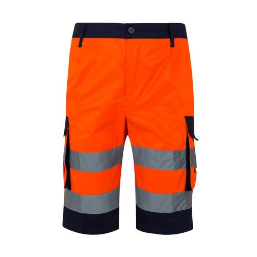 VL HADES - Zweifarbige Bermudashorts mit mehreren Taschen (210 g/m²), aus Baumwolle (20%) und Polyester (80%)