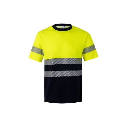 VL BASTET - Zweifarbiges T-Shirt aus Piqué (150 g/m²), aus Baumwolle (55 %) und Polyester (45 %)