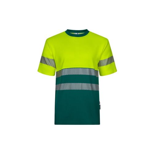 VL BASTET - Zweifarbiges T-Shirt aus Piqué (150 g/m²), aus Baumwolle (55 %) und Polyester (45 %)