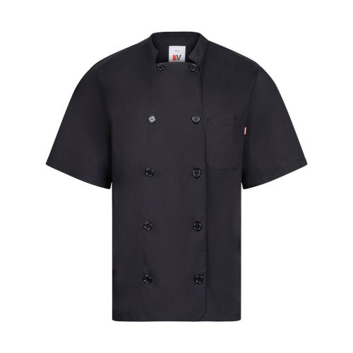 VL DURGA - Kurzärmelige Kochjacke aus Popeline (110 g/m²) aus Baumwolle (35 %) und Polyester (65 %)