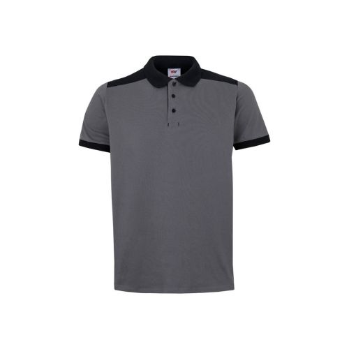 VL VELES - Zweifarbiges Stretch-Piqué-Poloshirt (200 g/m²) mit kurzen Ärmeln, aus Polyester (96 %) und Elastan (4 %)