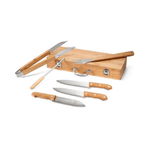 KABSA - Grillbesteck-Set in Bambusbox