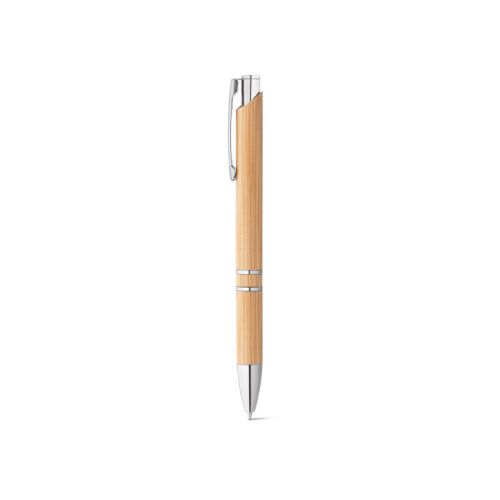 BETA BAMBOO - Kugelschreiber aus Bambus mit Clip und Details aus Metall