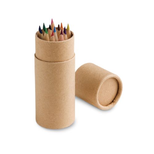 CYLINDER - Buntstift Schachtel mit 12 Buntstiften