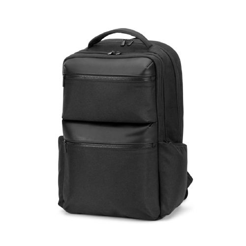 COPENHAGEN - Wasserabweisender Rucksack aus recyceltem Twill mit zwei großen Fronttaschen, 17'3 Zoll