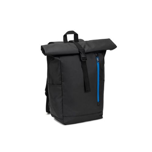 OSASCO BPACK - Rolltop-Rucksack mit Reissverschlusssystem, bei dem das Oberteil aufgerollt werden kann, um es an das Volumen des Rucksacks anzupassen. Hergestellt aus recyceltem 600D-Polyester