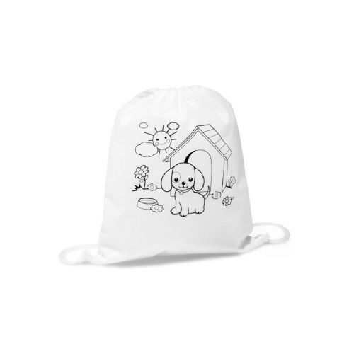 DRAWS - Kinder-Kordelbeutel zum Ausmalen (80 g/m²)