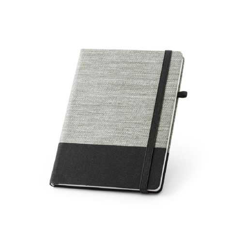 ROUSSEAU - A5-Notizbuch aus Strohfaser und Baumwoll-Canvas mit linierten Seiten