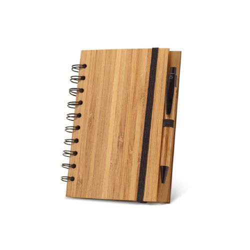 DICKENS A5 - A5 Spiralnotizbuch aus Bambus mit 100% Recyclingpapier