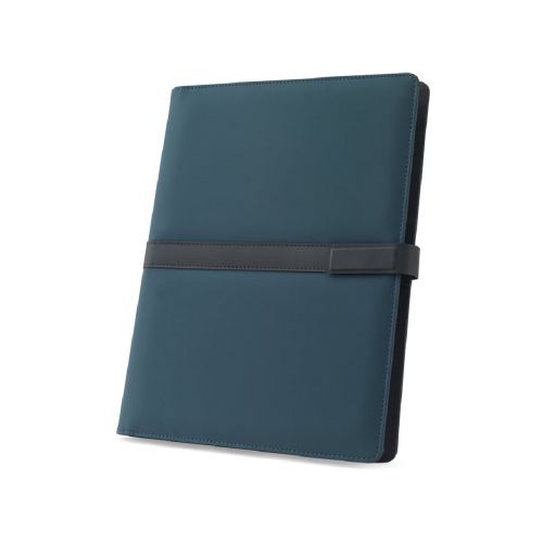 SANDERSON FOLDER - A4-Ordner aus PU (50% recycelt) mit Magnetverschluss und Notizblock mit linierten Seiten