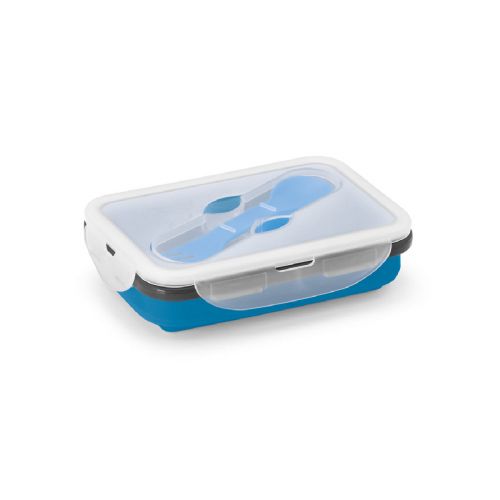 SAFFRON - Lunchbox. Faltbare hermetische Frischhaltebox aus Silikon und PP 640 mL