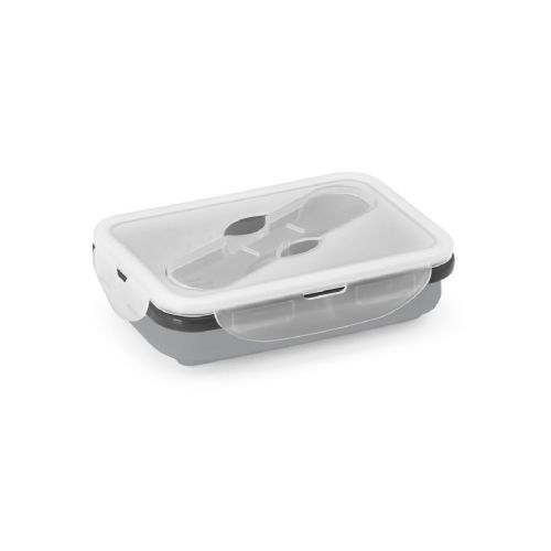 SAFFRON - Lunchbox. Faltbare hermetische Frischhaltebox aus Silikon und PP 640 mL