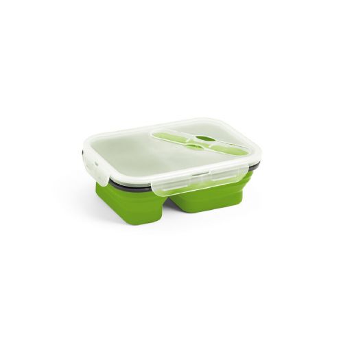 DILL - Faltbare hermetische Frischhaltebox aus Silikon und PP (480 und 760 mL)