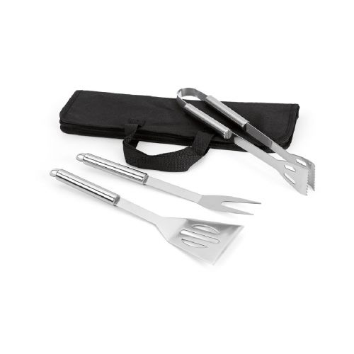 SOARES - Grill - Set aus Edelstahl 3-teilig bestehend