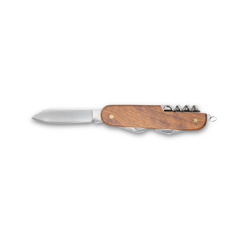 BELPIANO - Multifunktions-Taschenmesser aus Edelstahl und Holz