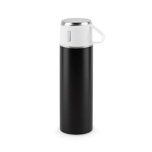 COMANECI - Doppelwandige Edelstahlflasche (90% recycelt) mit matter Oberfläche 490 ml