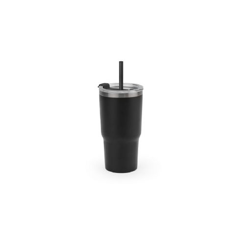 JOYNER M - Kompakter Reisebecher aus Edelstahl (91 % recycelt) mit vakuumisolierter Doppelwand und matter Oberfläche 600 ml