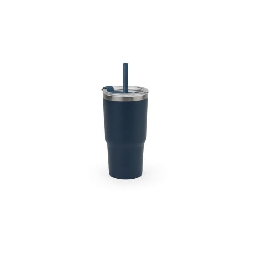 JOYNER M - Kompakter Reisebecher aus Edelstahl (91 % recycelt) mit vakuumisolierter Doppelwand und matter Oberfläche 600 ml
