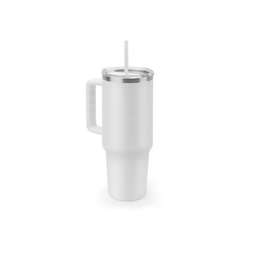 JOYNER XL - Grosser Reisebecher aus Edelstahl (91 % recycelt) mit vakuumisolierter Doppelwand und matter Oberfläche 1300 ml