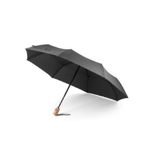 RIVER - Faltbarer Regenschirm aus recyceltem Polyester (100% rPET) 190T Pongé mit automatischer Öffnung und Schließung