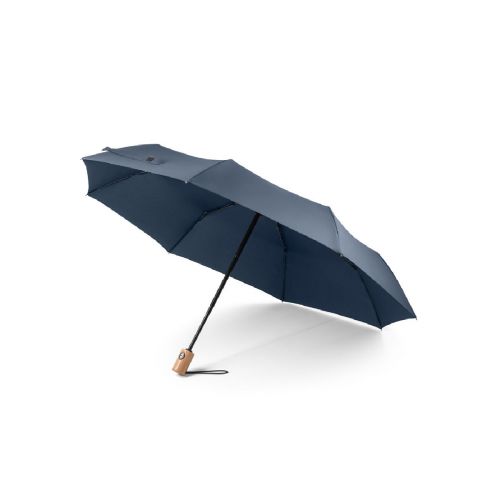 RIVER - Faltbarer Regenschirm aus recyceltem Polyester (100% rPET) 190T Pongé mit automatischer Öffnung und Schließung