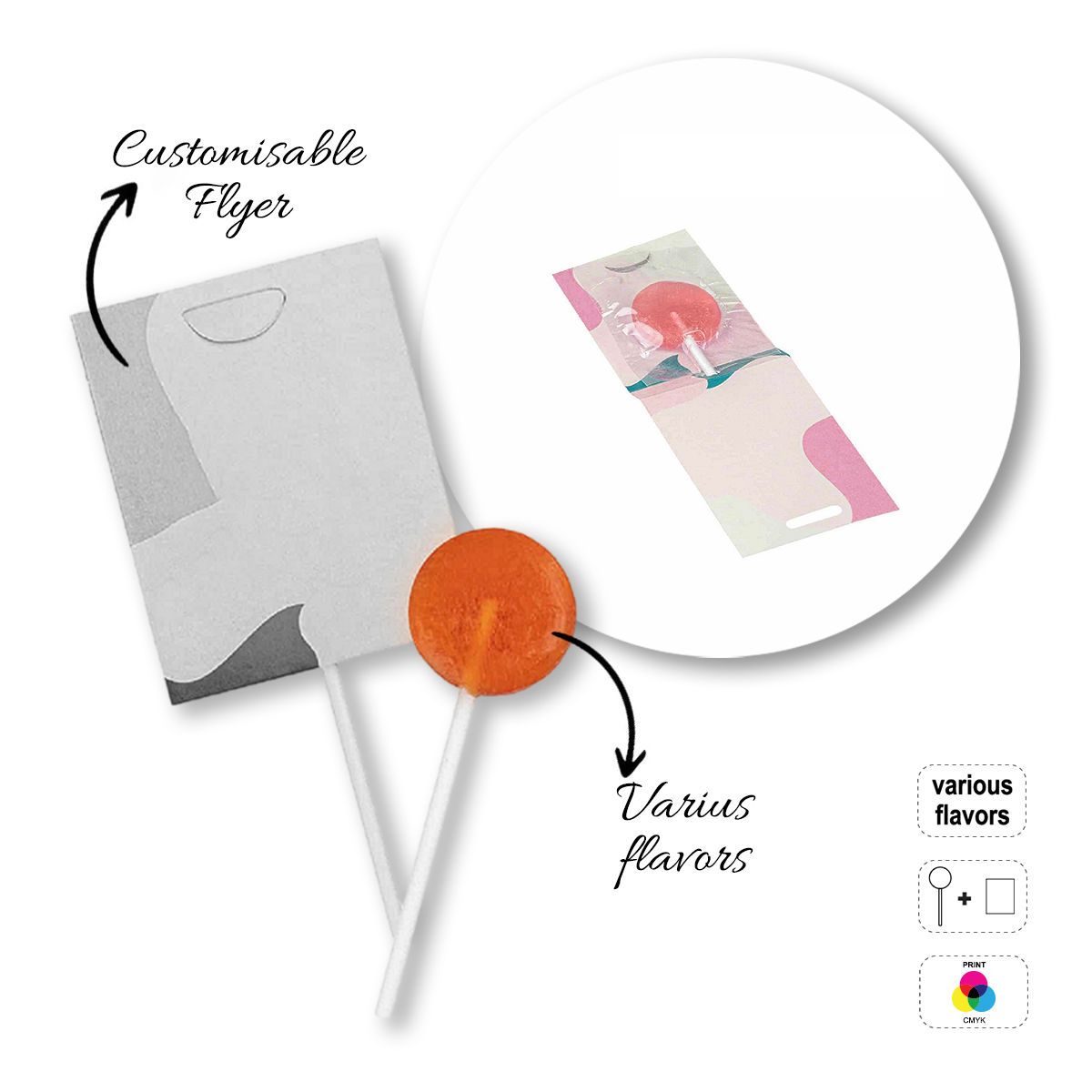 LOLLY HOLDER - Lutscher mit Flyer , 55x10x120 mm | GL810503A