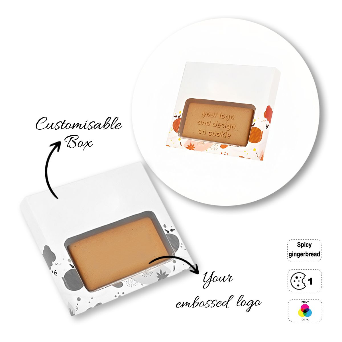 PROMO COOKIE - Keks mit personalisierbarer Oberfläche, 108x95x15 mm | GL810701A