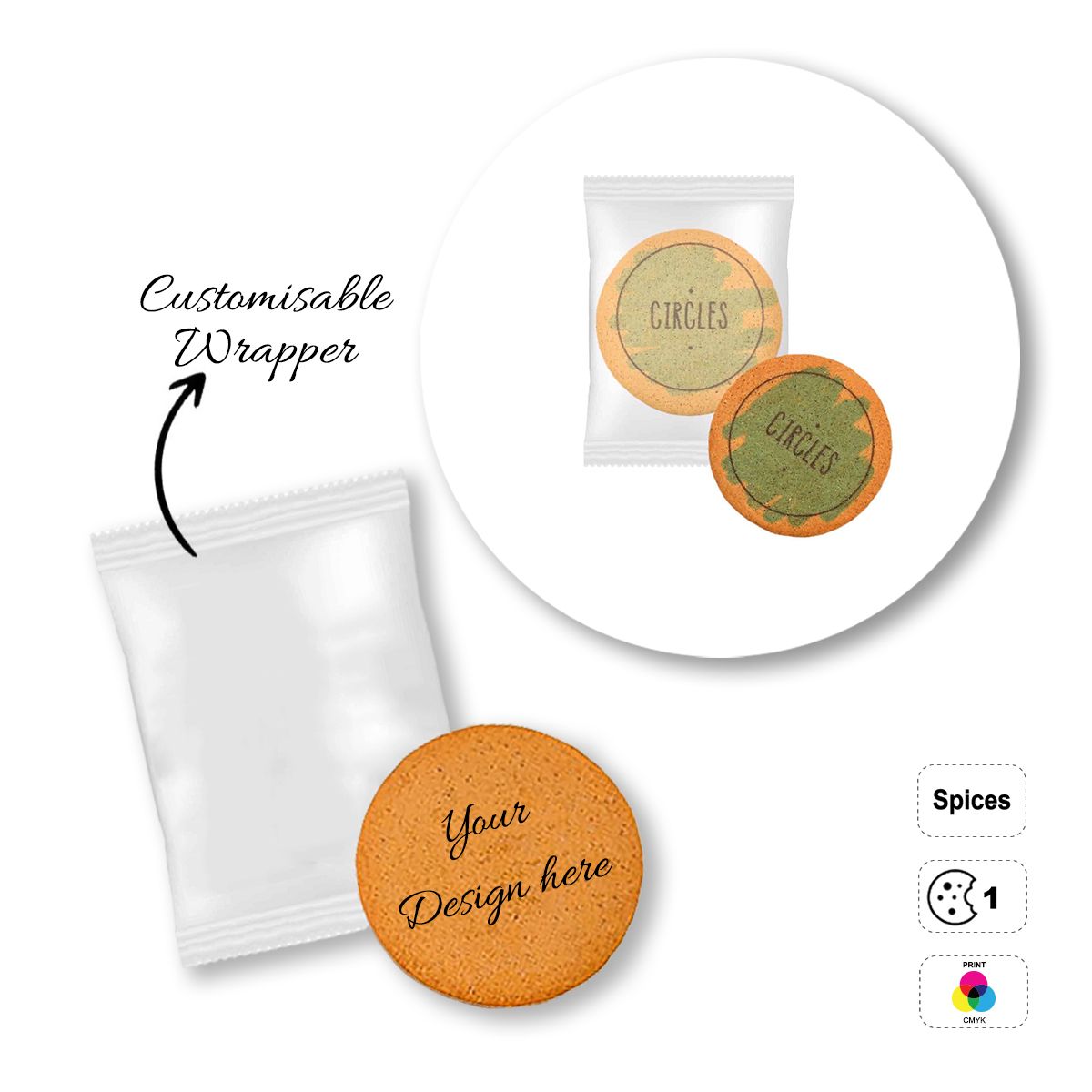 LOGO COOKIE  - Kekse in Herzform, individuell gestaltbar, 100x60 mm | GL810709A