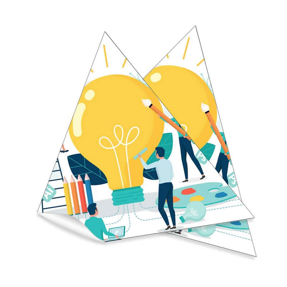 STICKER XS TRIANGLE - selbstklebende Papieretiketten , 25x25 mm | GL1018C