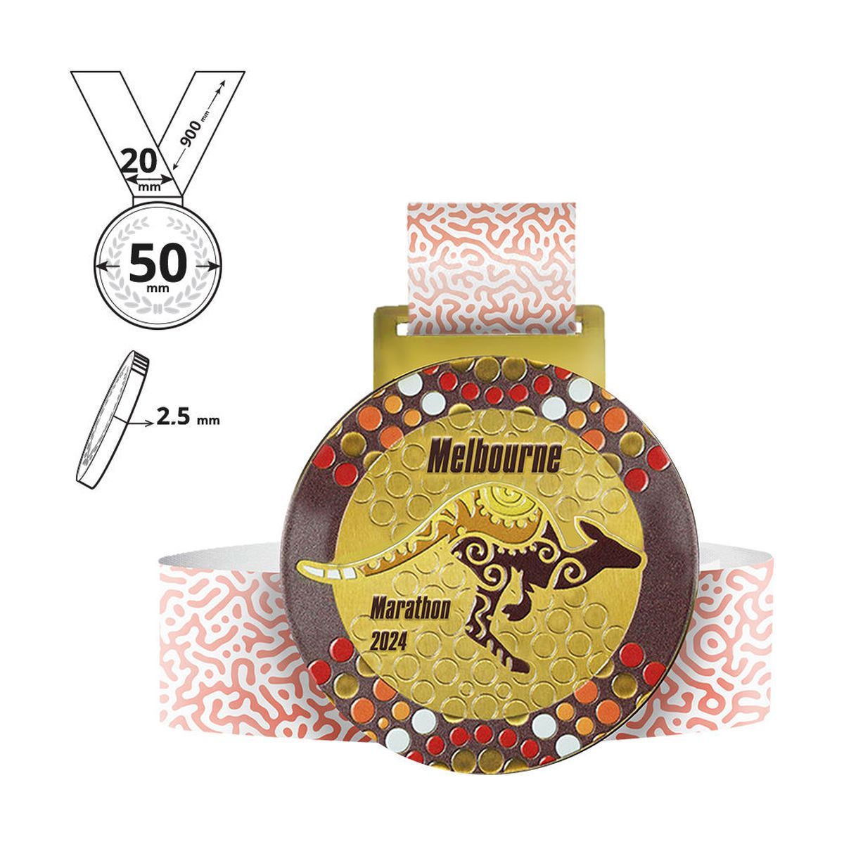 TOKYO - Stahlmedaille 2,5mm, 50x50 mm | GL711125B