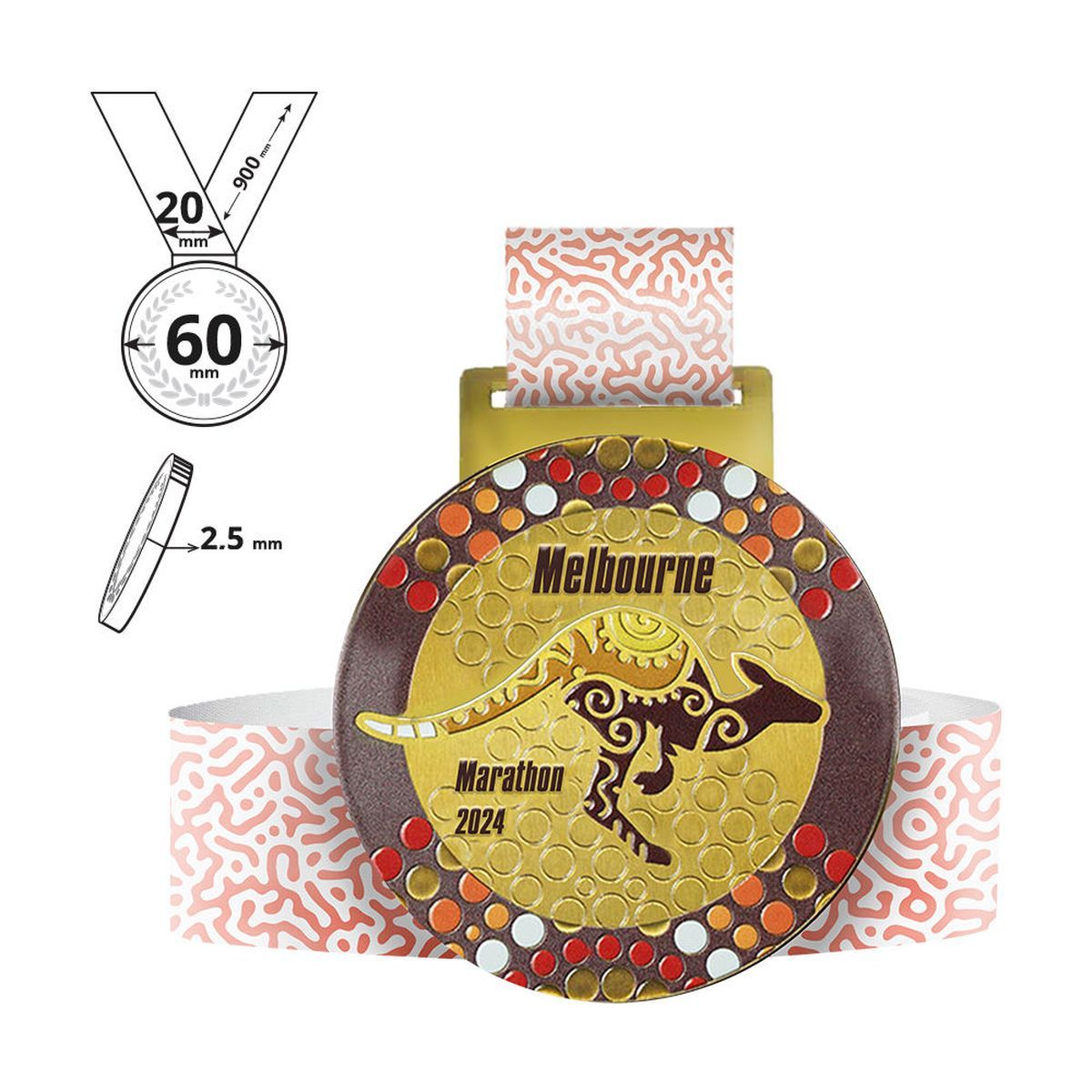 TOKYO - Stahlmedaille 2,5mm , 60x60 mm | GL711125C