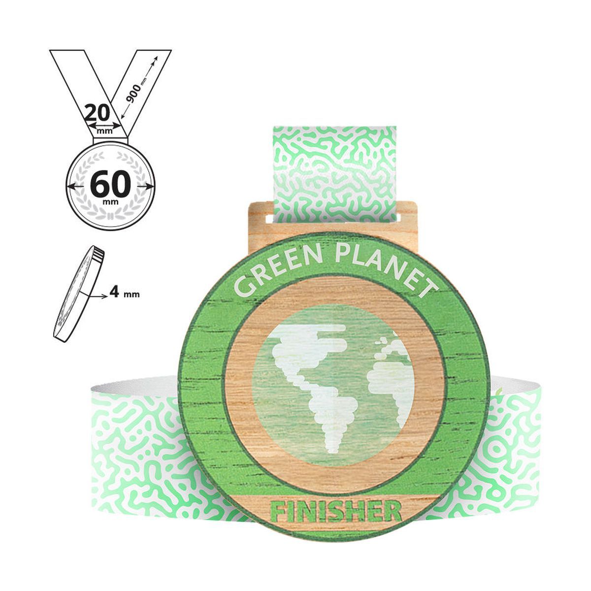 NAGOYA - Sperrholzmedaille 4mm , 60x60 mm | GL711240C